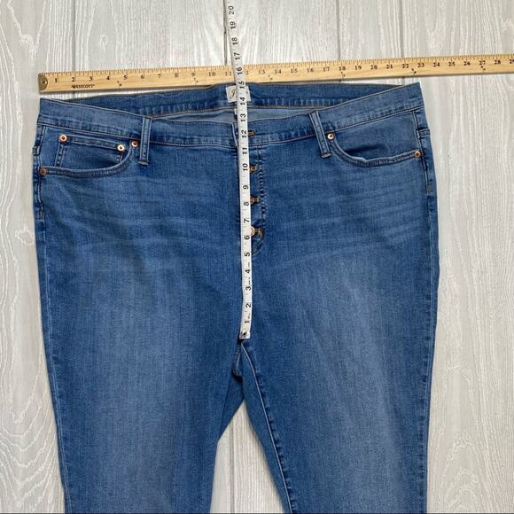 J. Crew Women's Denim 9 Inch Toothpick Button Fly Skinny Jeans Plus Size 37 - Picture 9 of 12
